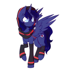 Size: 2500x2500 | Tagged: safe, oc, oc only, oc:the blue mare, alicorn, pony, 2022 community collab, derpibooru community collaboration, alicorn oc, blind, female, high res, horn, mare, simple background, solo, transparent background, wings