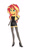 Size: 1920x3162 | Tagged: safe, artist:lobo299, sunset shimmer, equestria girls, g4, bare shoulders, clothes, dreamworks face, female, gloves, hand on hip, high heels, long gloves, obtrusive watermark, shoes, simple background, sleeveless, socks, solo, stockings, strapless, thigh highs, vector, watermark, white background