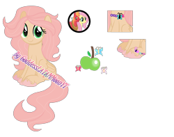 Size: 2756x2168 | Tagged: safe, artist:princesslatam-yt, big macintosh, fluttershy, oc, pegasus, pony, g4, bracelet, cutie mark, female, filly, folded wings, green eyes, high res, jewelry, looking at you, male, necklace, offspring, orange coat, parent:big macintosh, parent:fluttershy, parents:fluttermac, pegasus oc, pink mane, ship:fluttermac, shipping, simple background, sitting, smiling, straight, transparent background, watermark, wings