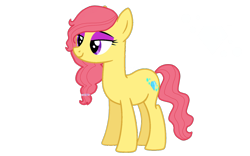 Size: 1920x1200 | Tagged: safe, artist:nitlynjane, oc, oc only, earth pony, pony, earth pony oc, eyeshadow, female, full body, glowing cutie mark, lidded eyes, makeup, mare, purple eyes, show accurate, simple background, smiling, solo, standing, tail, transparent background