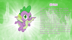 Size: 1280x719 | Tagged: safe, artist:andoanimalia, spike, dragon, g4, bio, flying, looking at you, male, solo, vector, winged spike, wings