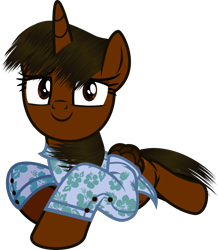 Size: 1807x2076 | Tagged: safe, artist:php178, derpibooru exclusive, oc, oc only, oc:nocturnal vision, alicorn, pony, derpibooru community collaboration, .svg available, alicorn oc, belly button, clothes, collared shirt, colored wings, cute face, floral print, gradient wings, hawaiian shirt, hibiscus, holly, horn, inkscape, lidded eyes, looking at you, lounging, lying down, mane, ponified, prone, shirt, simple background, smiling, smiling at you, solo, tail, transparent background, vector, wings