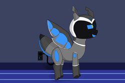 Size: 6000x4000 | Tagged: safe, artist:eminent entropy, oc, oc only, oc:amika, original species, plane pony, pony, charging, outlet, plane, power cord, room, solo