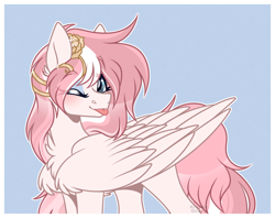 Size: 1594x1263 | Tagged: safe, artist:krypticquartz, oc, oc only, pegasus, pony, female, mare, solo, tongue out