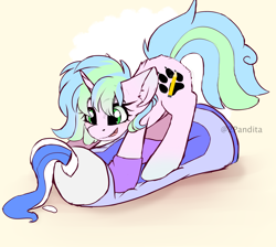 Size: 5092x4554 | Tagged: safe, artist:2pandita, oc, oc only, pony, unicorn, absurd resolution, female, mare, micro, solo, toothpaste