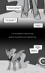 Size: 800x1280 | Tagged: safe, artist:egophiliac, princess luna, alicorn, pony, moonstuck, g4, ethereal mane, female, grayscale, mare, monochrome, moon, spread wings, starry mane, wings