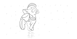 Size: 2024x1024 | Tagged: safe, artist:projectfirelights, apple bloom, earth pony, pony, g4, female, filly, snow, solo, tongue out