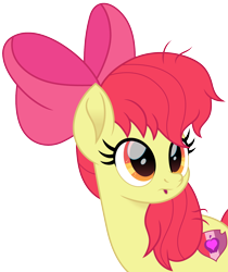 Size: 1258x1500 | Tagged: safe, artist:cloudy glow, apple bloom, earth pony, pony, g4, growing up is hard to do, bust, female, mare, movie accurate, older, portrait, simple background, solo, transparent background