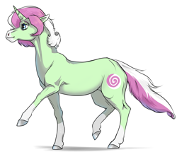 Size: 2789x2399 | Tagged: safe, artist:whitearbalest, oc, oc only, oc:minty horn, pony, unicorn, female, high res, mare, simple background, smiling, solo, white background