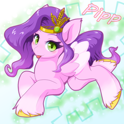 Size: 2000x2000 | Tagged: safe, artist:ragurimo, pipp petals, pegasus, pony, g5, my little pony: a new generation, spoiler:my little pony: a new generation, :p, adorapipp, cute, female, high res, looking at you, mare, solo, tongue out