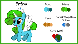 Size: 8000x4500 | Tagged: safe, artist:cloud burst, oc, oc:ertha, alicorn, pony, earth, heart, reference sheet, simple background, smiling, white background