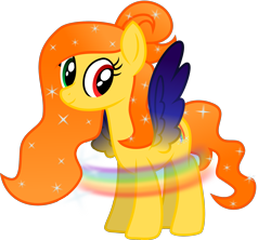 Size: 2121x1885 | Tagged: safe, artist:php178, derpibooru exclusive, oc, oc only, oc:cosmic goddess, pegasus, pony, 2022 community collab, derpibooru community collaboration, .svg available, aura, blue, colored wings, colored wingtips, cute, cute face, cute smile, ethereal mane, ethereal tail, female, flowing mane, flowing tail, gradient wings, green, green eye, hair bun, happy, heterochromia, inkscape, looking at you, mare, oc request, ocbetes, orange (color), pegasus oc, purple, rainbow, red eye, requested art, simple background, smiling, smiling at you, solo, sparkles, sparkly mane, sparkly tail, svg, tail, transparent background, vector, wings, yellow