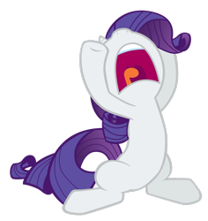 Size: 2382x2518 | Tagged: safe, artist:tardifice, rarity, pony, unicorn, g4, lesson zero, season 2, drama queen, female, high res, mare, marshmelodrama, nose in the air, open mouth, rarity being rarity, simple background, transparent background, vector