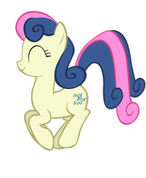 Size: 2225x2695 | Tagged: safe, artist:tardifice, bon bon, sweetie drops, earth pony, pony, g4, eyes closed, female, high res, pronking, simple background, solo, transparent background, vector