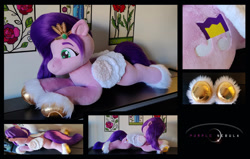 Size: 1280x815 | Tagged: safe, artist:purplenebulastudios, pipp petals, pegasus, pony, g5, my little pony: a new generation, craft, irl, lying down, photo, plushie, prone, solo