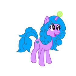 Size: 3024x3024 | Tagged: safe, artist:omegaridersangou, izzy moonbow, pony, unicorn, g4, g5, my little pony: a new generation, ball, female, g5 to g4, high res, izzy's tennis ball, simple background, solo, tennis ball, transparent background