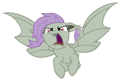 Size: 3010x1992 | Tagged: safe, artist:tardifice, fluttershy, bat pony, pony, bats!, g4, season 4, bat ponified, fangs, flutterbat, open mouth, race swap, simple background, solo, transparent background, vector