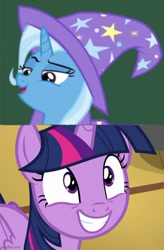 Size: 500x763 | Tagged: safe, edit, edited screencap, screencap, trixie, twilight sparkle, alicorn, pony, g4, episode needed, female, lesbian, ship:twixie, shipping, shipping domino, twilight sparkle (alicorn)