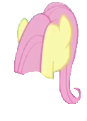 Size: 123x171 | Tagged: safe, edit, edited screencap, screencap, fluttershy, pony, g4, 1000 hours in ms paint, back of head, background removed, picture for breezies, simple background, solo, transparent background