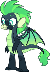 Size: 877x1267 | Tagged: safe, artist:kurosawakuro, oc, oc only, dragon, dragriff, griffon, base used, interspecies offspring, offspring, parent:gabby, parent:spike, parents:spabby, simple background, solo, transparent background