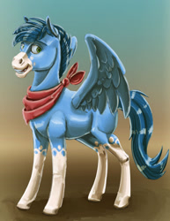 Size: 1024x1326 | Tagged: safe, artist:amalgamzaku, oc, oc only, pegasus, pony, male, solo, stallion