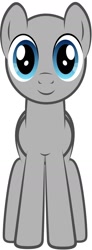 Size: 646x1764 | Tagged: safe, pony, g4, base, blue eyes, front view, full body, show accurate, simple background, smiling, solo, standing, white background