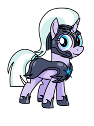 Size: 768x1024 | Tagged: safe, artist:windy breeze, silver sable, oc, oc only, oc:blue vision, pony, unicorn, 2022 community collab, derpibooru community collaboration, g4, armor, female, guardsmare, happy, mare, night guard, royal guard, simple background, smiling, solo, transparent background