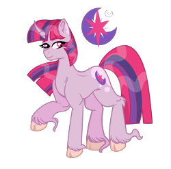 Size: 2300x2276 | Tagged: safe, artist:just-silvushka, oc, oc only, pony, unicorn, base used, cloven hooves, eyelashes, female, high res, horn, magical lesbian spawn, mare, offspring, parent:moondancer, parent:twilight sparkle, parents:twidancer, simple background, transparent background, unicorn oc