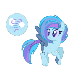 Size: 2301x2272 | Tagged: safe, artist:just-silvushka, oc, oc only, hybrid, pony, base used, high res, interspecies offspring, looking back, offspring, parent:discord, parent:rainbow dash, parents:discodash, simple background, smiling, solo, transparent background, wings