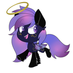 Size: 3000x3000 | Tagged: safe, artist:jetjetj, part of a set, oc, oc only, pegasus, pony, chibi, commission, halo, high res, simple background, solo, transparent background, ych result