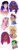 Size: 1700x4400 | Tagged: safe, artist:theartfox2468, applejack, fluttershy, pinkie pie, rainbow dash, rarity, spike, twilight sparkle, human, g4, alternate hairstyle, asian, bedroom eyes, chinese, clothes, dark skin, description is relevant, ear piercing, earring, elf ears, euroasian, eyebrow piercing, eyeshadow, facial hair, fangs, female, flannel, floral head wreath, flower, french, greek, grin, hair over one eye, headcanon, headcanon in the description, hoodie, humanized, japanese, jewelry, lip piercing, lipstick, makeup, male, mane seven, mane six, nigerian, nose piercing, nose ring, one eye closed, open mouth, piercing, shirt, simple background, smiling, stubble, sweater, unicorns as elves, white background, wink