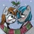 Size: 2048x2048 | Tagged: safe, artist:tasiashoe, oc, oc only, oc:homage, oc:littlepip, pony, unicorn, fallout equestria, clothes, female, high res, lesbian, oc x oc, scarf, shared clothing, shared scarf, ship:pipmage, shipping, striped scarf