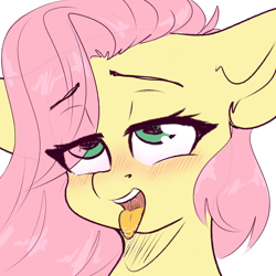 Size: 2000x2000 | Tagged: safe, artist:etoz, fluttershy, pegasus, pony, g4, advertisement, ahegao, any gender, any race, any species, auction, auction open, blushing, commission, drool, drool string, eyebrows, eyebrows visible through hair, female, generic pony, happy, high res, horny, looking up, mare, open mouth, salivating, shy, sketch, smiling, tongue out, ych example, ych sketch, your character here