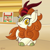 Size: 4500x4500 | Tagged: safe, artist:theratedrshimmer, autumn blaze, dog, kirin, pony, shiba inu, g4, absurd resolution, awwtumn blaze, behaving like a dog, colored pupils, crossed hooves, cute, doge, frown, kirinbetes, looking at you, lying down, photo frame, ponified animal photo, prone, shibe, solo, stare, staring at you, wide eyes