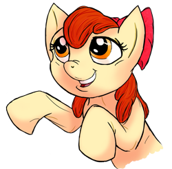 Size: 803x787 | Tagged: safe, artist:rainstormcheetah, apple bloom, earth pony, pony, g4, female, filly, simple background, solo, transparent background