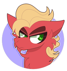 Size: 1446x1526 | Tagged: safe, artist:saveraedae, sprout cloverleaf, earth pony, pony, g5, my little pony: a new generation, angry, cheek fluff, chest fluff, looking away, male, solo, stallion
