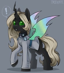 Size: 1821x2048 | Tagged: safe, artist:trickate, oc, oc:recina, changeling, changeling queen, equestria at war mod, changeling queen oc, clothes, military uniform, uniform