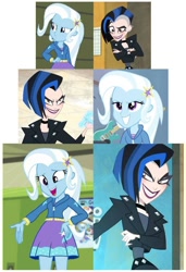 Size: 744x1088 | Tagged: safe, trixie, equestria girls, equestria girls specials, g4, my little pony equestria girls: better together, my little pony equestria girls: forgotten friendship, my little pony equestria girls: rainbow rocks, comparison, dc superhero girls, livewire