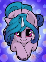 Size: 3000x4000 | Tagged: safe, artist:gleamydreams, izzy moonbow, pony, unicorn, g5, my little pony: a new generation, cute, female, high res, izzybetes, looking at you, mare, smiling, smiling at you, solo