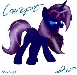 Size: 287x281 | Tagged: safe, artist:holdenwolfart, oc, oc only, oc:royale royce, oc:thunder wrath, pony, concept, dark side, male, male alicorn, simple background, solo, transparent background