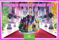 Size: 1029x693 | Tagged: safe, gameloft, g4, my little pony: magic princess, advertisement, building, no pony, palace, palace of nightmares