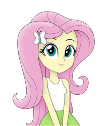 Size: 1280x1443 | Tagged: safe, artist:diilaycc, fluttershy, equestria girls, g4, female, looking at you, simple background, solo, transparent background
