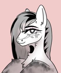 Size: 3000x3600 | Tagged: safe, artist:axidemythe, oc, oc only, pegasus, pony, bust, high res, looking at you, portrait, raffle prize, sketch, solo