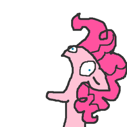 Size: 400x400 | Tagged: safe, artist:askpinkiepieandfriends, pinkie pie, earth pony, pony, g4, bust, faic, female, gasp, mare, open mouth, simple background, solo, tumblr, white background