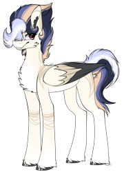 Size: 2533x3517 | Tagged: safe, artist:beamybutt, oc, oc only, pegasus, pony, base used, chest fluff, ear fluff, female, high res, mare, offspring, parent:dumbbell, parent:rainbow dash, parents:dumbdash, pegasus oc, simple background, smiling, solo, transparent background, unshorn fetlocks, wings