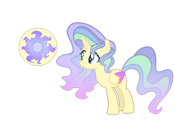 Size: 2000x1464 | Tagged: safe, artist:just-silvushka, oc, oc only, alicorn, pony, alicorn oc, eyelashes, female, horn, magical lesbian spawn, mare, offspring, parent:fluttershy, parent:princess celestia, parents:flutterlestia, simple background, smiling, solo, transparent background, wings