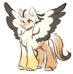 Size: 749x765 | Tagged: safe, artist:oofycolorful, oc, oc only, oc:vistamage, pegasus, pony, ponified, solo, species swap