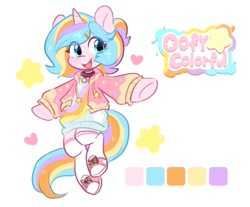 Size: 883x732 | Tagged: safe, artist:oofycolorful, oc, oc only, oc:oofy colorful, pony, unicorn, converse, shoes, solo
