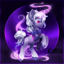 Size: 1040x1040 | Tagged: safe, artist:sickly-sour, oc, oc only, pony, unicorn, rearing, solo