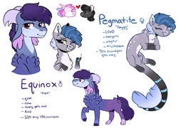 Size: 2841x2048 | Tagged: safe, artist:moccabliss, oc, oc only, oc:equinox, oc:pegmatite, draconequus, high res, offspring, offspring's offspring